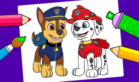 PAW Patrol - Livro de colorir para crianças