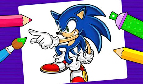 Sonic - Livro de colorir para crianças