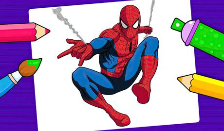 Homem-Aranha - Livro de colorir para crianças