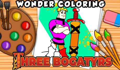 Wonder Coloring. Three Bogatyrs